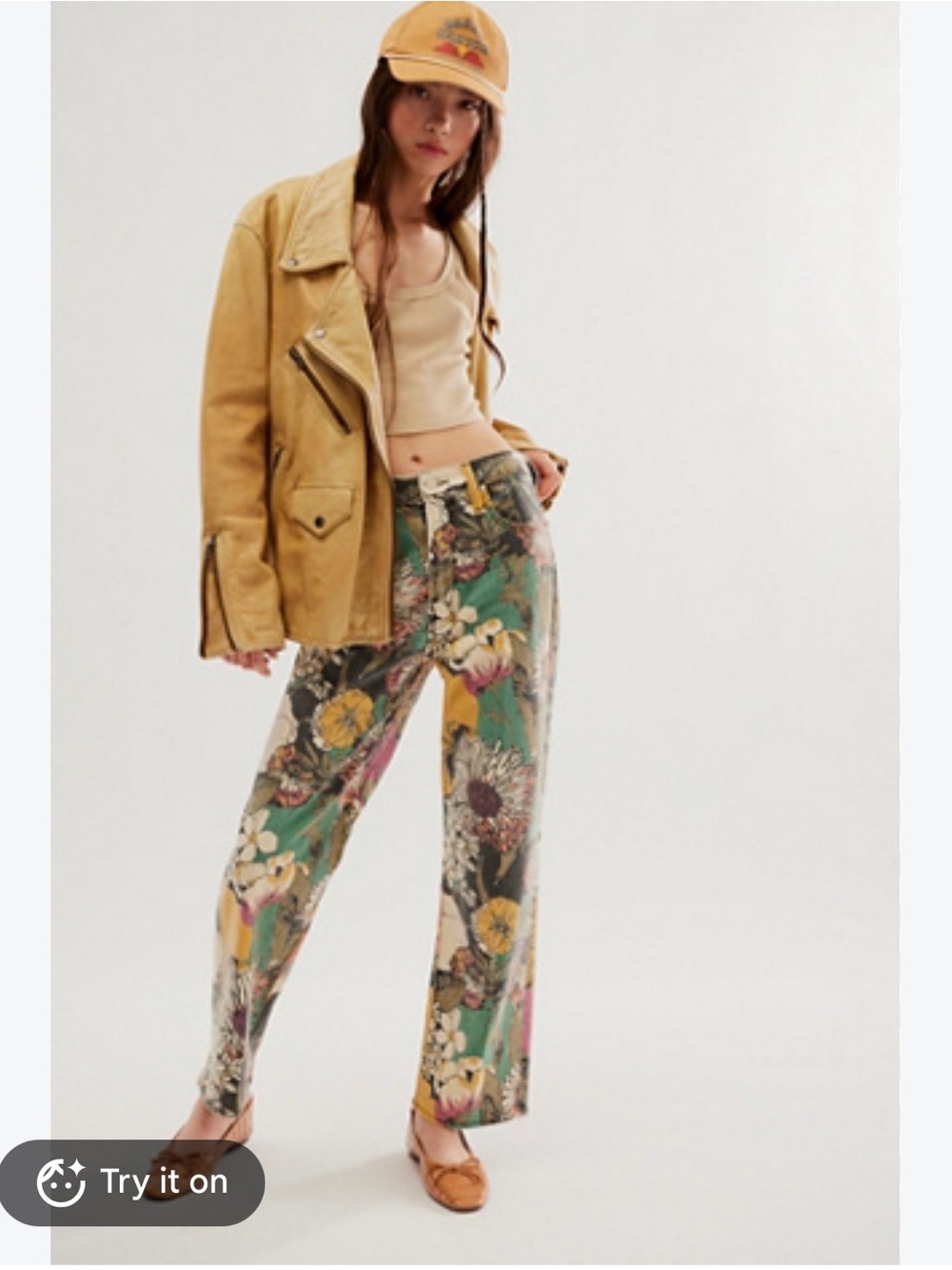 Mother The Rambler Zip Ankle Floral Jeans – Size 27